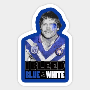 OG FOOTY - Canterbury Bulldogs - Terry Lamb - I BLEED BLUE 'N WHITE Sticker